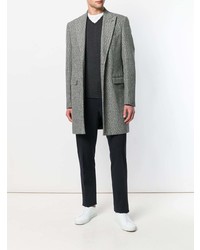 Мужской темно-серый свитер с v-образным вырезом от John Smedley