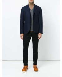 Мужской темно-серый свитер с v-образным вырезом от DSQUARED2