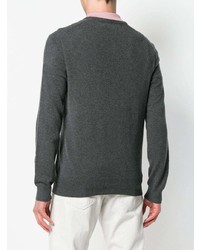 Мужской темно-серый свитер с v-образным вырезом от Polo Ralph Lauren