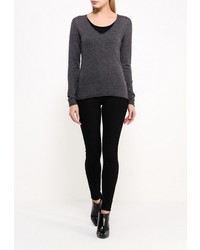 Женский темно-серый свитер с v-образным вырезом от Delicate Love