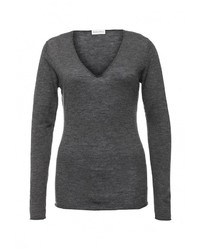 Женский темно-серый свитер с v-образным вырезом от Delicate Love