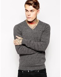 Мужской темно-серый свитер с v-образным вырезом от Diesel