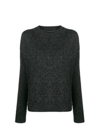Женский темно-серый свитер с v-образным вырезом от Etro