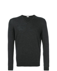 Мужской темно-серый свитер с v-образным вырезом от Fashion Clinic Timeless