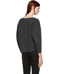 Женский темно-серый свитер с v-образным вырезом от BLK DNM