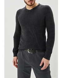 Мужской темно-серый свитер с v-образным вырезом от Hopenlife