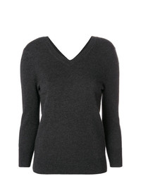 Женский темно-серый свитер с v-образным вырезом от Isabel Marant Etoile