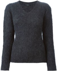 Женский темно-серый свитер с v-образным вырезом от Joseph