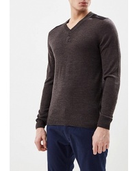 Мужской темно-серый свитер с v-образным вырезом от Kensington Eastside