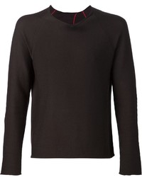 Мужской темно-серый свитер с v-образным вырезом от Label Under Construction