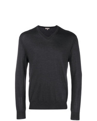 Мужской темно-серый свитер с v-образным вырезом от N.Peal