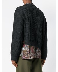 Мужской темно-серый свитер с v-образным вырезом от Lanvin