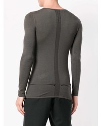 Мужской темно-серый свитер с v-образным вырезом от Rick Owens