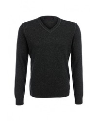 Мужской темно-серый свитер с v-образным вырезом от Trussardi Jeans