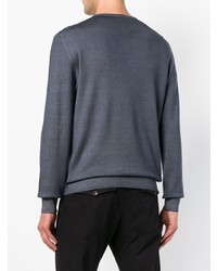 Мужской темно-серый свитер с v-образным вырезом от Fay