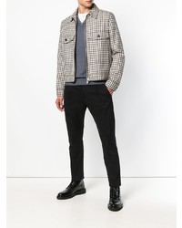 Мужской темно-серый свитер с v-образным вырезом от Fay