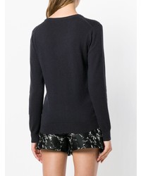 Женский темно-серый свитер с v-образным вырезом от N.Peal