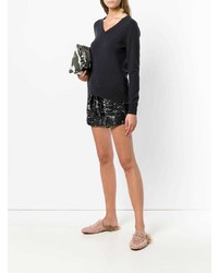 Женский темно-серый свитер с v-образным вырезом от N.Peal