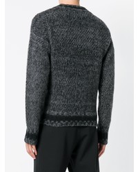 Мужской темно-серый свитер с v-образным вырезом от Mp Massimo Piombo