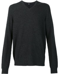 Мужской темно-серый свитер с v-образным вырезом от Vince