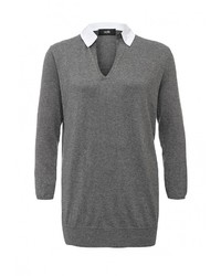 Женский темно-серый свитер с v-образным вырезом от Wallis