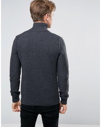 Мужской темно-серый свитер с воротником на молнии от Boss Orange