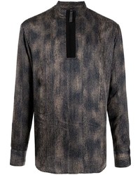 Мужской темно-серый свитер с воротником на молнии от Emporio Armani