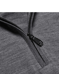 Мужской темно-серый свитер с воротником на молнии от Brioni