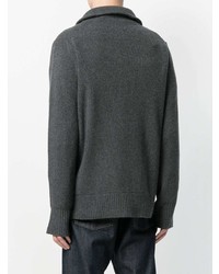 Мужской темно-серый свитер с воротником на молнии от Burberry