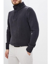 Темно-серый свитер с воротником на пуговицах от Kensington Eastside