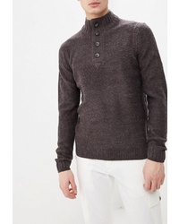 Темно-серый свитер с воротником на пуговицах от Kensington Eastside