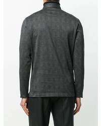 Мужской темно-серый свитер с воротником поло от Canali