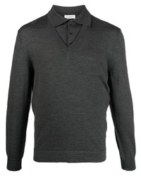 Мужской темно-серый свитер с воротником поло от Lemaire