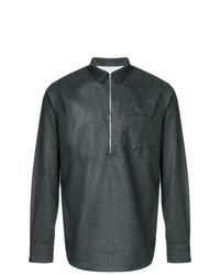 Мужской темно-серый свитер с воротником поло от Officine Generale