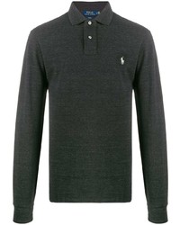 Мужской темно-серый свитер с воротником поло от Polo Ralph Lauren