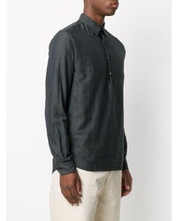 Мужской темно-серый свитер с воротником поло от Barena