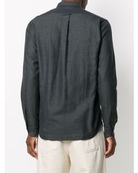 Мужской темно-серый свитер с воротником поло от Barena