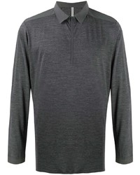 Мужской темно-серый свитер с воротником поло от Veilance