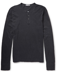 Темно-серый свитер с горловиной на пуговицах от James Perse