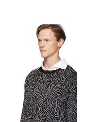Мужской темно-серый свитер с круглым вырезом с принтом от Tiger of Sweden