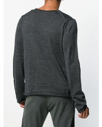 Мужской темно-серый свитер с круглым вырезом с принтом от Comme Des Garcons SHIRT