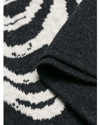 Мужской темно-серый свитер с круглым вырезом с принтом от Saint Laurent