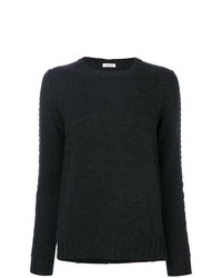 Женский темно-серый свитер с круглым вырезом с шипами от P.A.R.O.S.H.