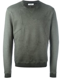 Мужской темно-серый свитер с круглым вырезом со звездами от Valentino