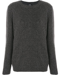 Женский темно-серый свитер с круглым вырезом от A.P.C.