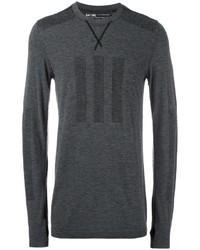 Мужской темно-серый свитер с круглым вырезом от adidas