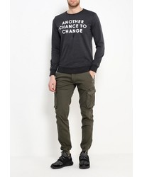 Мужской темно-серый свитер с круглым вырезом от Alcott