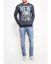 Мужской темно-серый свитер с круглым вырезом от Alcott