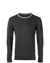 Мужской темно-серый свитер с круглым вырезом от Altea
