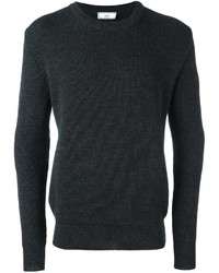 Мужской темно-серый свитер с круглым вырезом от AMI Alexandre Mattiussi